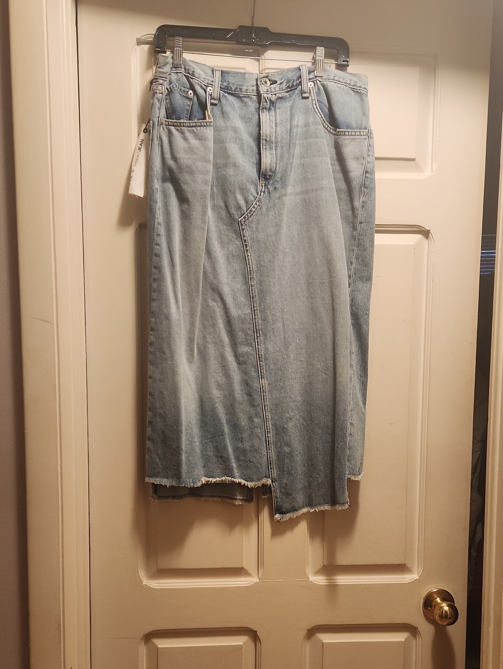 rag & bone Light Blue Denim Midi Skirt Size 32